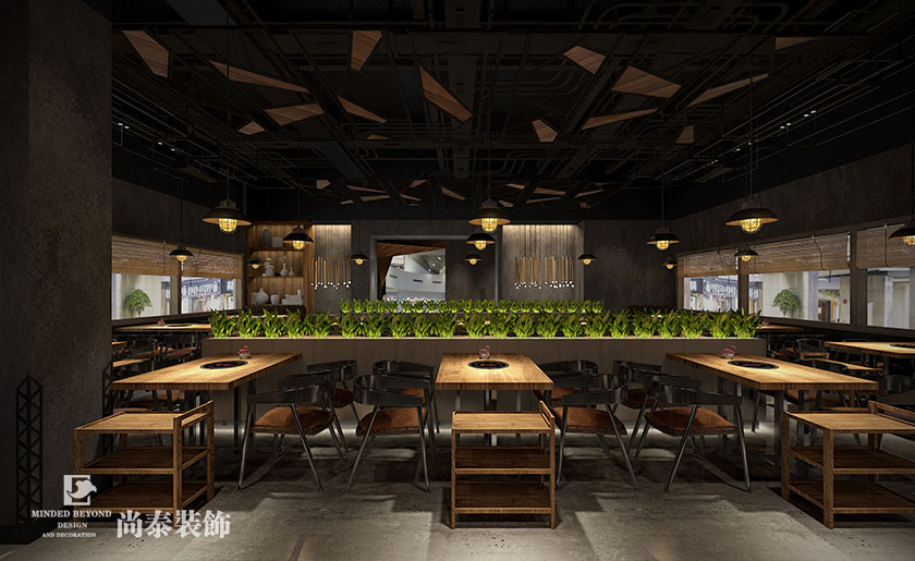 455平米牛肉火鍋店裝修設計 | 牛制灶