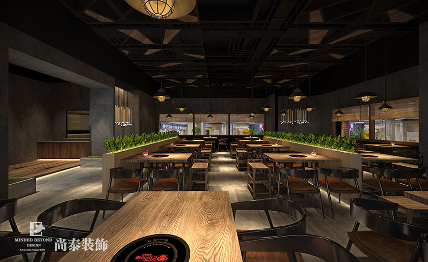 455平米牛肉火鍋店裝修設計 | 牛制灶