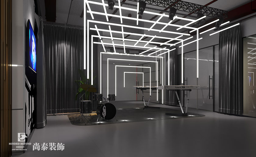 100㎡音樂培訓機構裝修效果圖-聲音塑造師