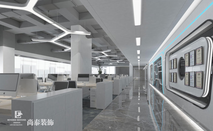 1220㎡科技公司辦公室裝修設計 | 金地樓宇