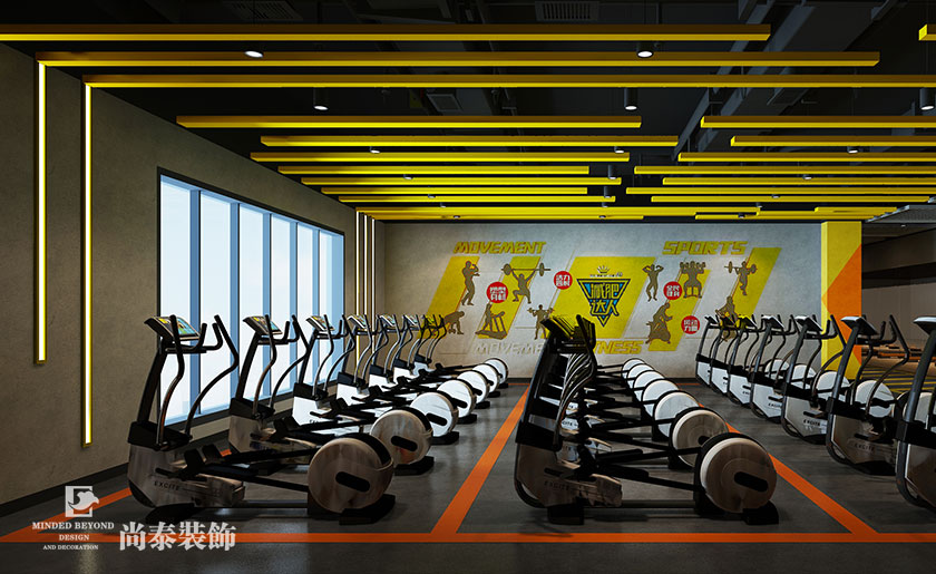 500平米健身會所裝修效果圖-陽光達人