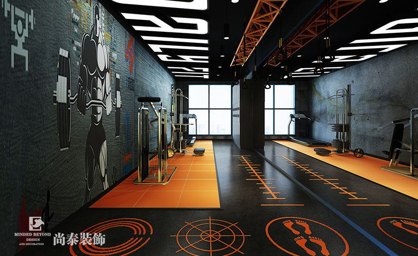 500平米健身會所裝修效果圖-陽光達人