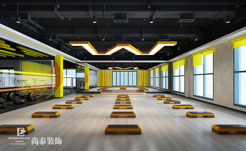 500平米健身會所裝修效果圖-陽光達人