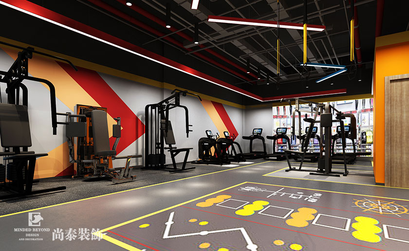 loft工業(yè)風(fēng)健身房裝修效果圖-天天健身