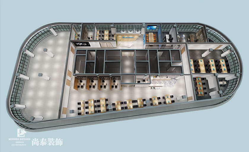 950平米工業包材制品公司辦公室裝修設計 | 明鑫集團