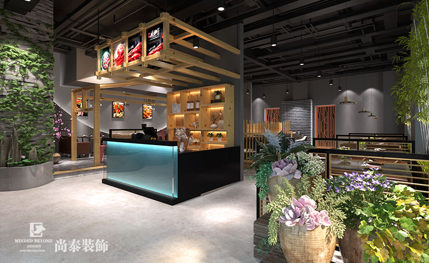 龍蝦館裝修效果圖-湘愛魚蝦串