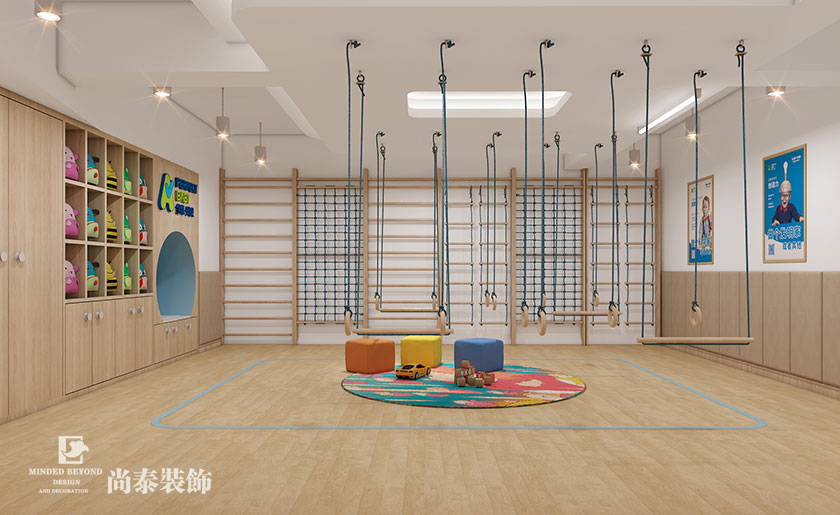 現代簡約托育中心裝修效果圖-全優貝貝