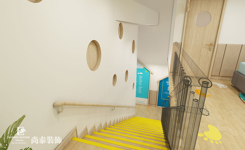 現代簡約托育中心裝修效果圖-全優貝貝