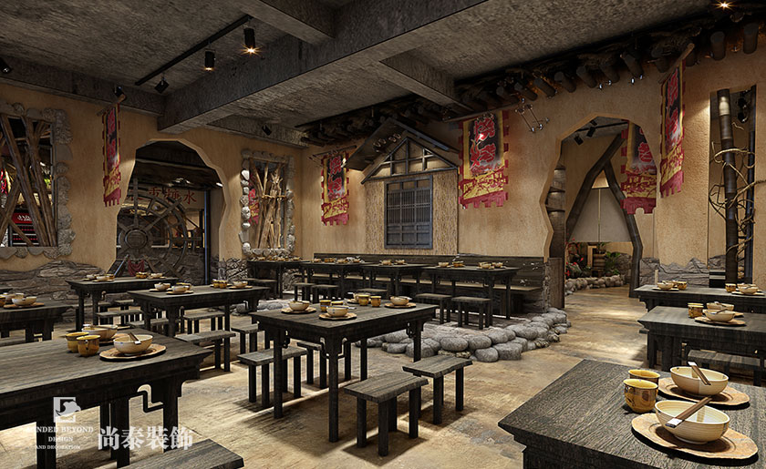 400平米燒烤店裝修效果圖-農重燒烤