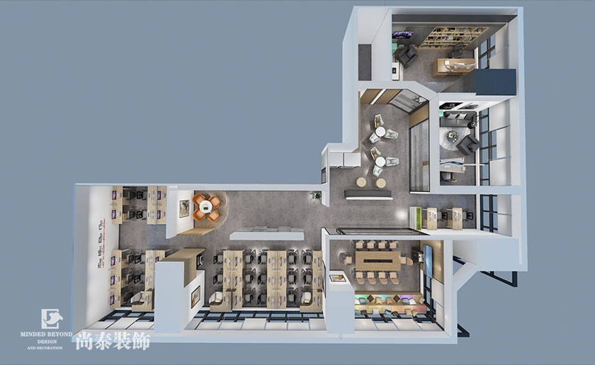 200平米貿易公司辦公室裝修設計 | 寶袋貿易科技