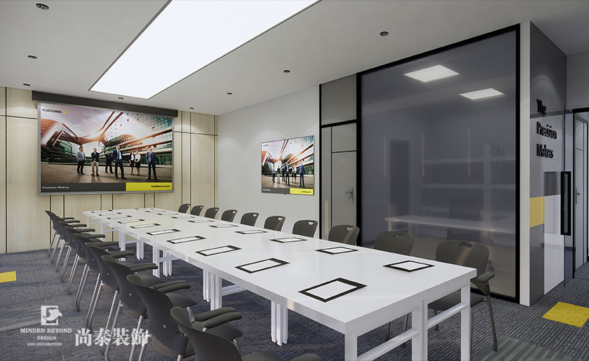 150平米測量技術(shù)公司辦公室裝修設(shè)計(jì) | 橫河測量技術(shù)