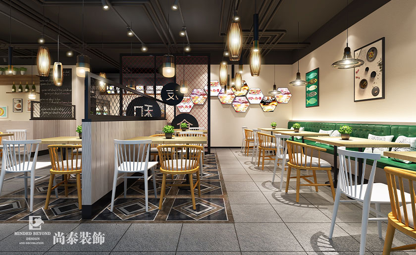 現代餐飲店裝修效果圖