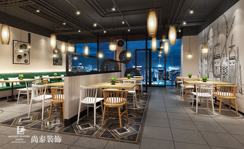現代餐飲店裝修效果圖片