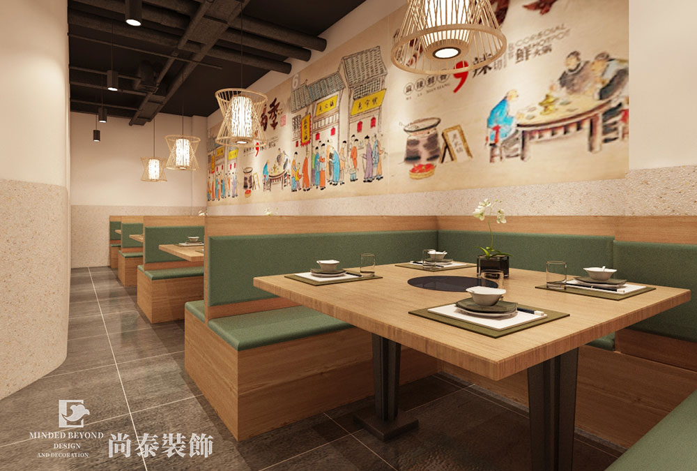 餐飲墻面裝修效果圖