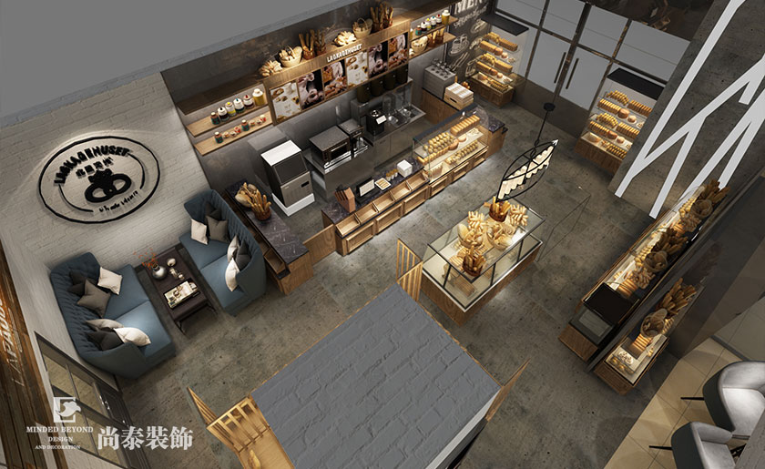 100平米烘焙店裝修效果圖-北歐時光