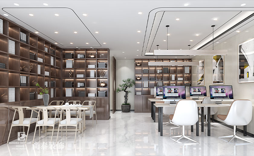 現(xiàn)代輕奢文化產(chǎn)業(yè)公司辦公室裝修設(shè)計(jì) | 鴻寶信