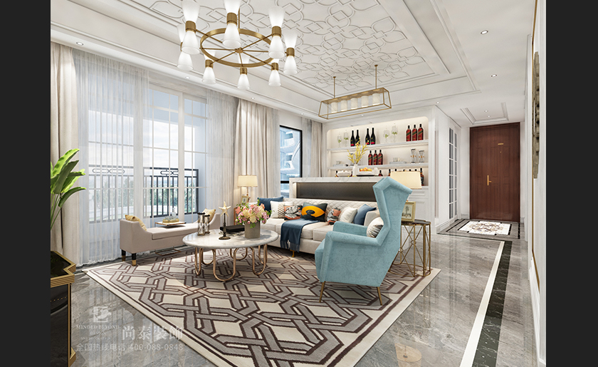 135㎡現代輕奢大宅裝修效果圖 | 壹城中心