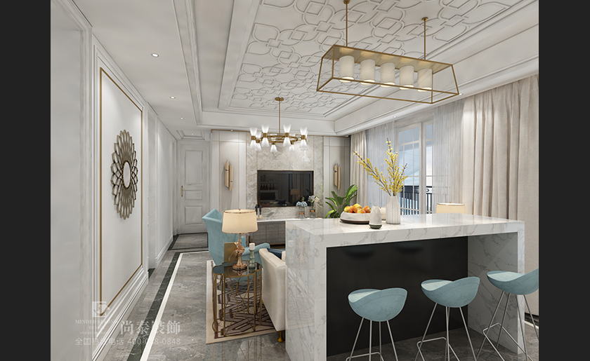 135㎡現代輕奢大宅裝修效果圖 | 壹城中心