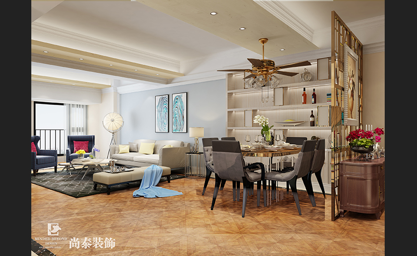 158㎡現代古典家裝設計 | 新港商城