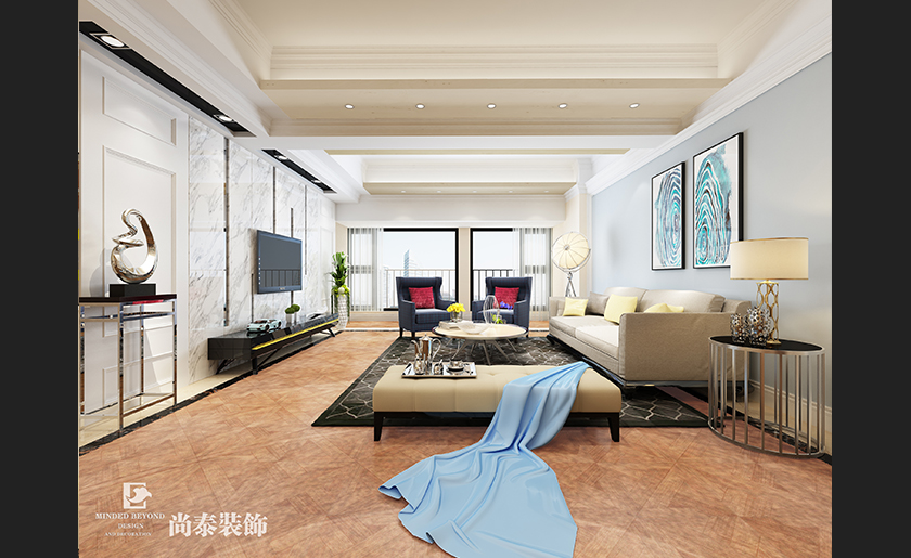 158㎡現代古典家裝設計 | 新港商城