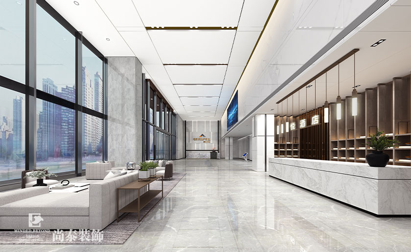 400㎡寫字樓大堂裝飾設計 | 臣田研發大樓