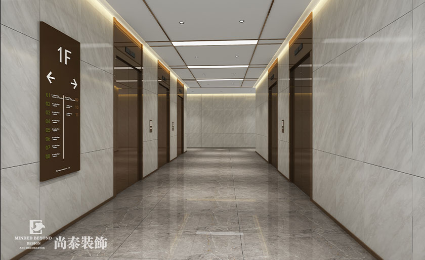 400㎡寫字樓大堂裝飾設計 | 臣田研發大樓