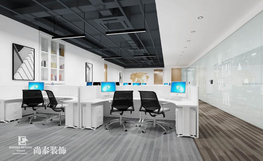 600㎡電子科技公司辦公室裝修設計 | 億思騰達
