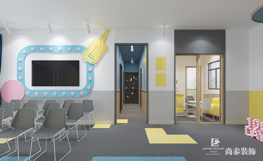 80平米兒童早教培訓裝修設計 | I TALK語言培訓中心