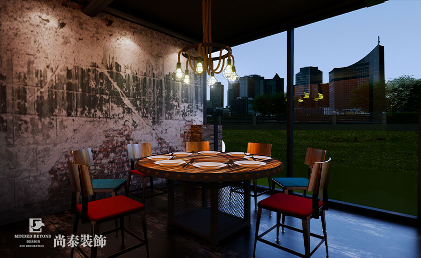 250㎡復古風燒烤店裝修設計 | 小麥燒烤