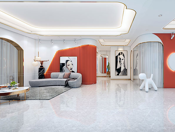 130㎡輕奢風美容院裝修設計 | 奧洛拉美業