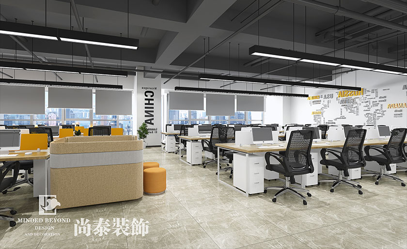 870㎡網(wǎng)絡(luò)科技公司辦公室設(shè)計效果圖 | 印橙科技