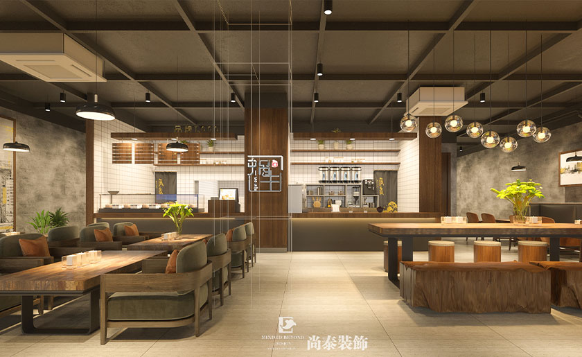 200㎡工業(yè)風早餐店裝修設(shè)計 | 蝸牛客棧