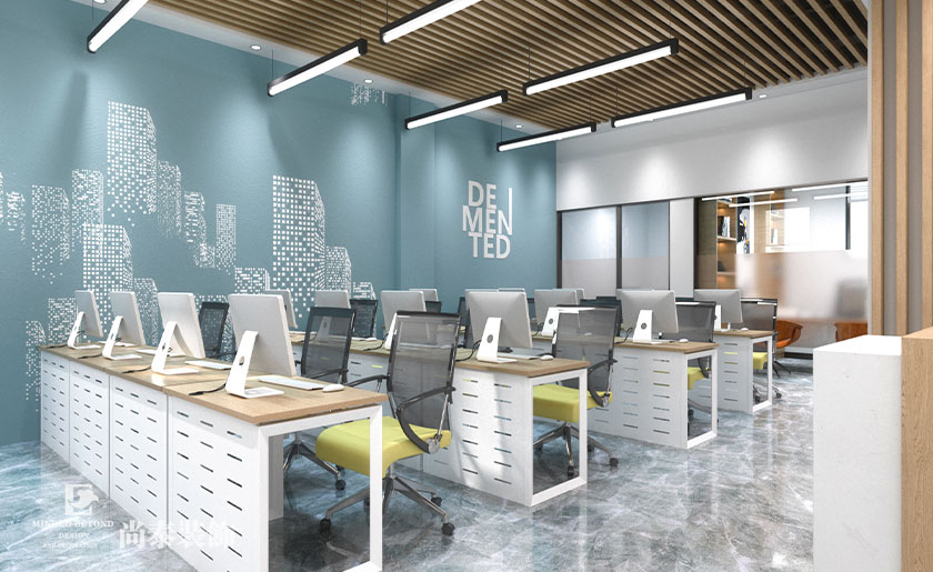 110㎡地產辦公室裝修設計 | 花都地產