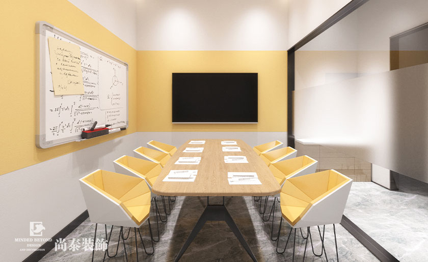 110㎡地產辦公室裝修設計 | 花都地產