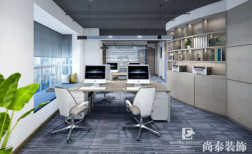 100㎡外貿(mào)電子公司辦公室裝修設計 | 長源電子