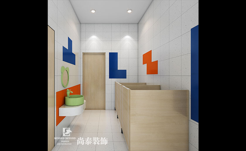 140㎡兒童英語教育空間裝修設計 | 靈格風藍天成長計劃