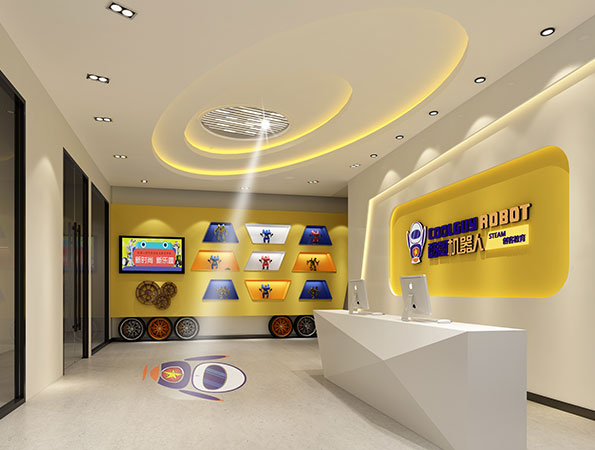 200㎡現(xiàn)代工業(yè)風(fēng)教育機(jī)構(gòu)裝修設(shè)計 | 酷哥機(jī)器人