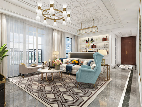 135㎡現代輕奢大宅裝修效果圖 | 壹城中心