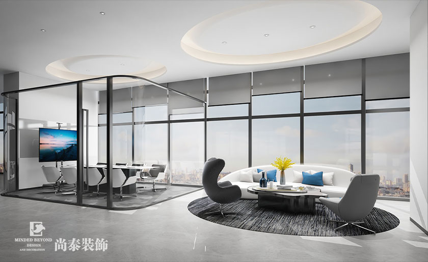 600平米生物科技辦公室裝修效果圖 | 茵冠生物