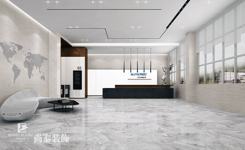 6000㎡醫(yī)療科技公司辦公室展廳裝修設(shè)計(jì)