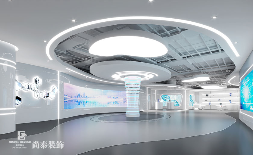 6000㎡醫(yī)療科技公司辦公室展廳裝修設(shè)計(jì)