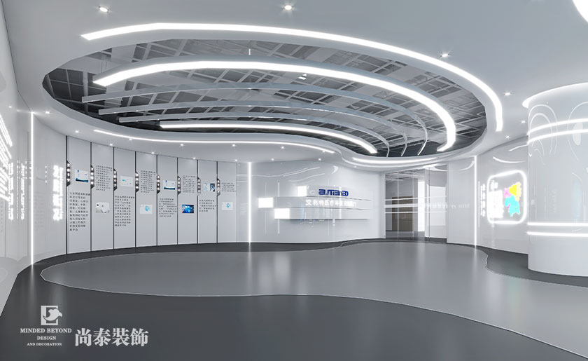 6000㎡醫(yī)療科技公司辦公室展廳裝修設(shè)計(jì)