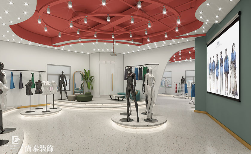 800平米服裝公司辦公及展廳設(shè)計(jì)效果圖 | 誠一毛織