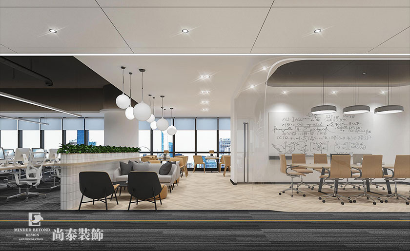 1500平米互聯網科技辦公室裝修效果圖 | 淘樂