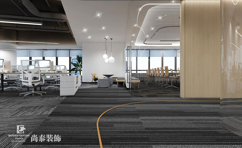 1500平米互聯網科技辦公室裝修效果圖 | 淘樂