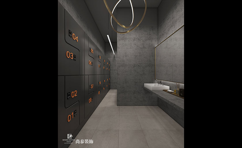 300平米現代工業風健身房裝修設計 | 大力健身房