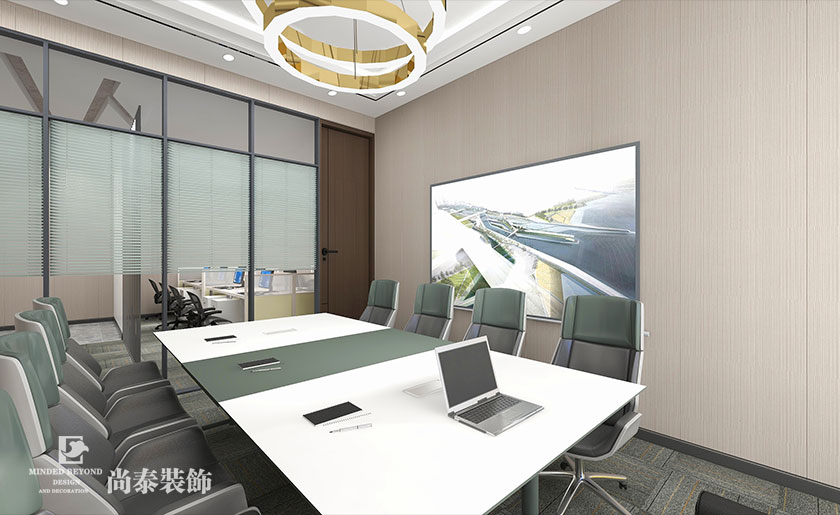 80平米科技公司辦公室裝修設計效果圖 | 彩域創新