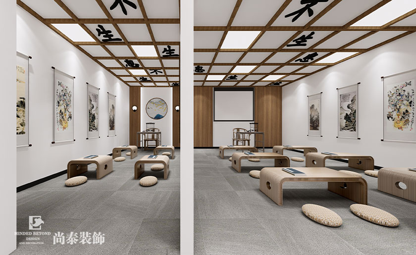 100㎡國學書法教育空間裝修設計 | 汝昊教育