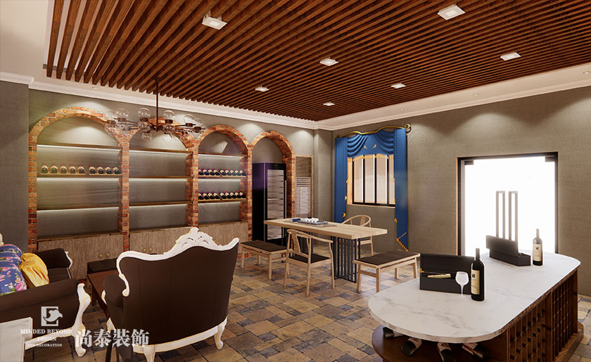 100平米美式風格酒莊裝修設計