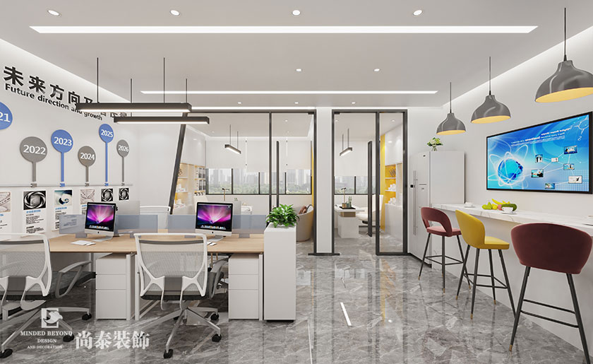 100平米深圳簡約辦公室設計裝修案例 | 有點可以